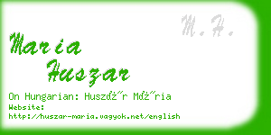 maria huszar business card